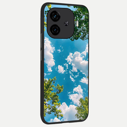  Green Moon Energy back cover for  iQOO Z9 Turbo slim fit glass case with vibrant aesthetic design