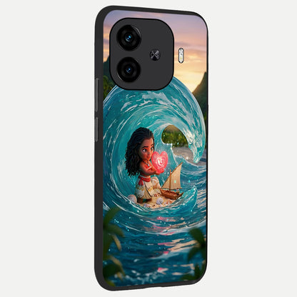  Heart of Ocean back cover for  iQOO Z9 Turbo slim fit glass case with vibrant aesthetic design