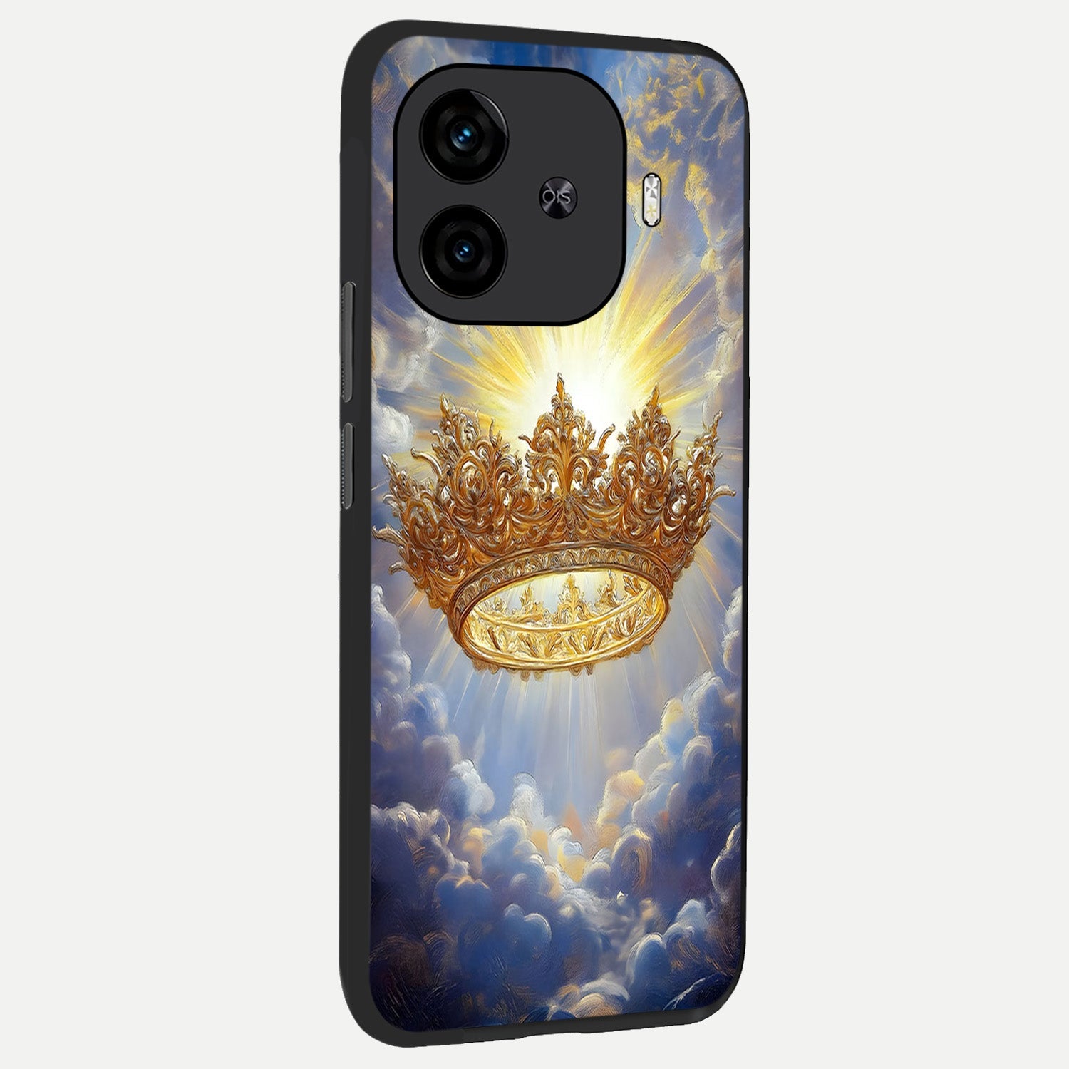  Heavenly Crown Light back cover for  iQOO Z9 Turbo slim fit glass case with vibrant aesthetic design