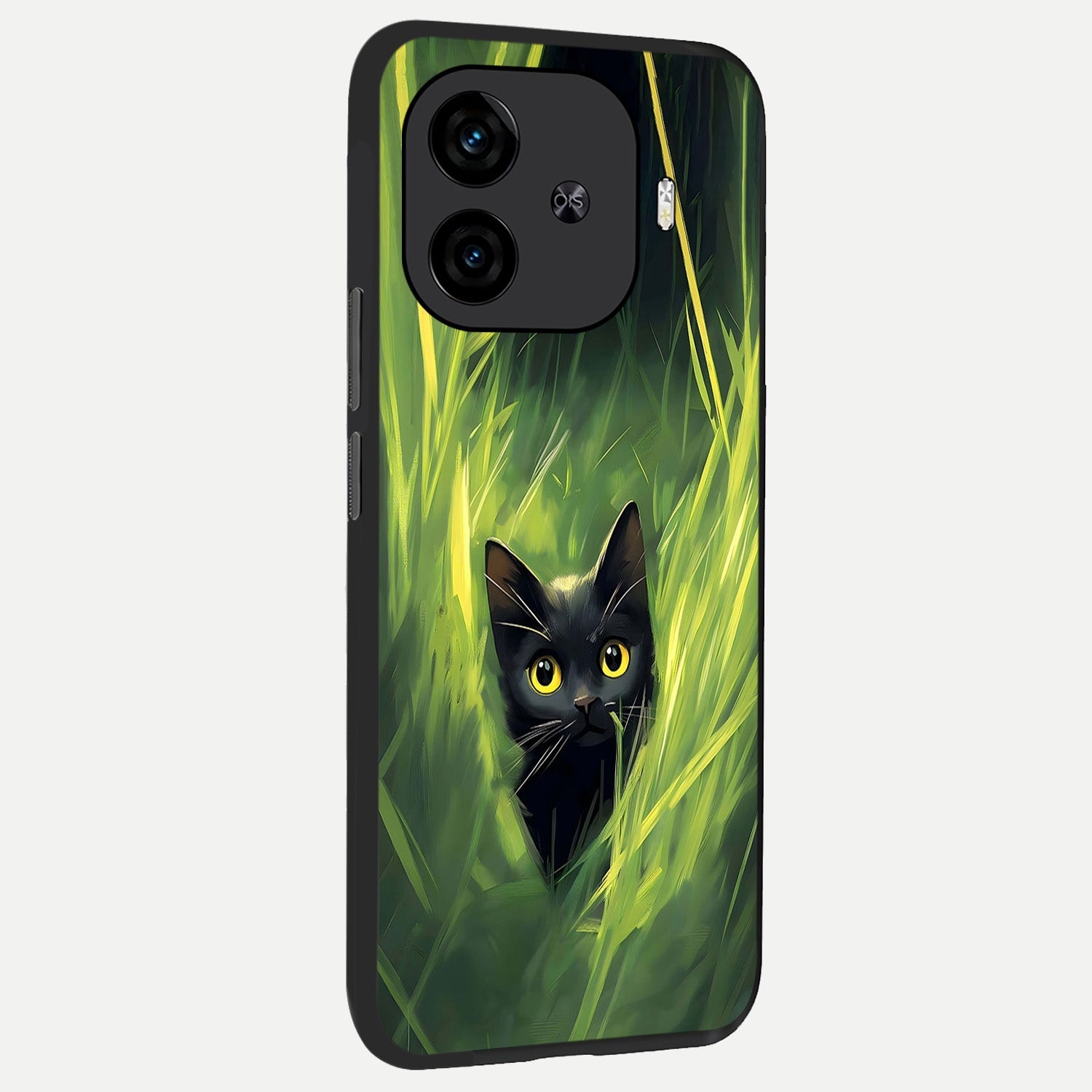 Hidden Cat Whisper back cover for  iQOO Z9 Turbo slim fit glass case with vibrant aesthetic design