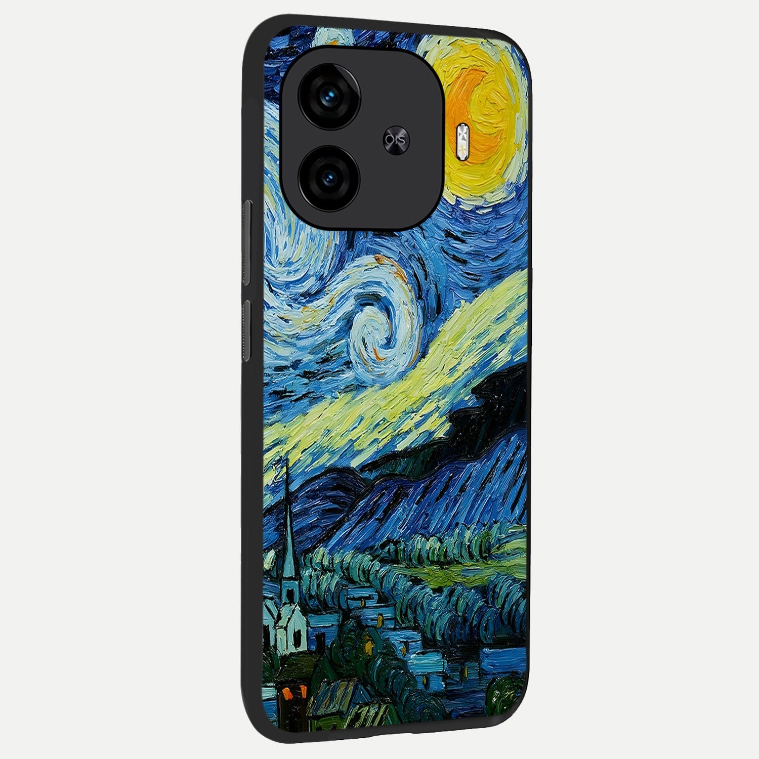  Inspired Van Gogh Art back cover for  iQOO Z9 Turbo slim fit glass case with vibrant aesthetic design