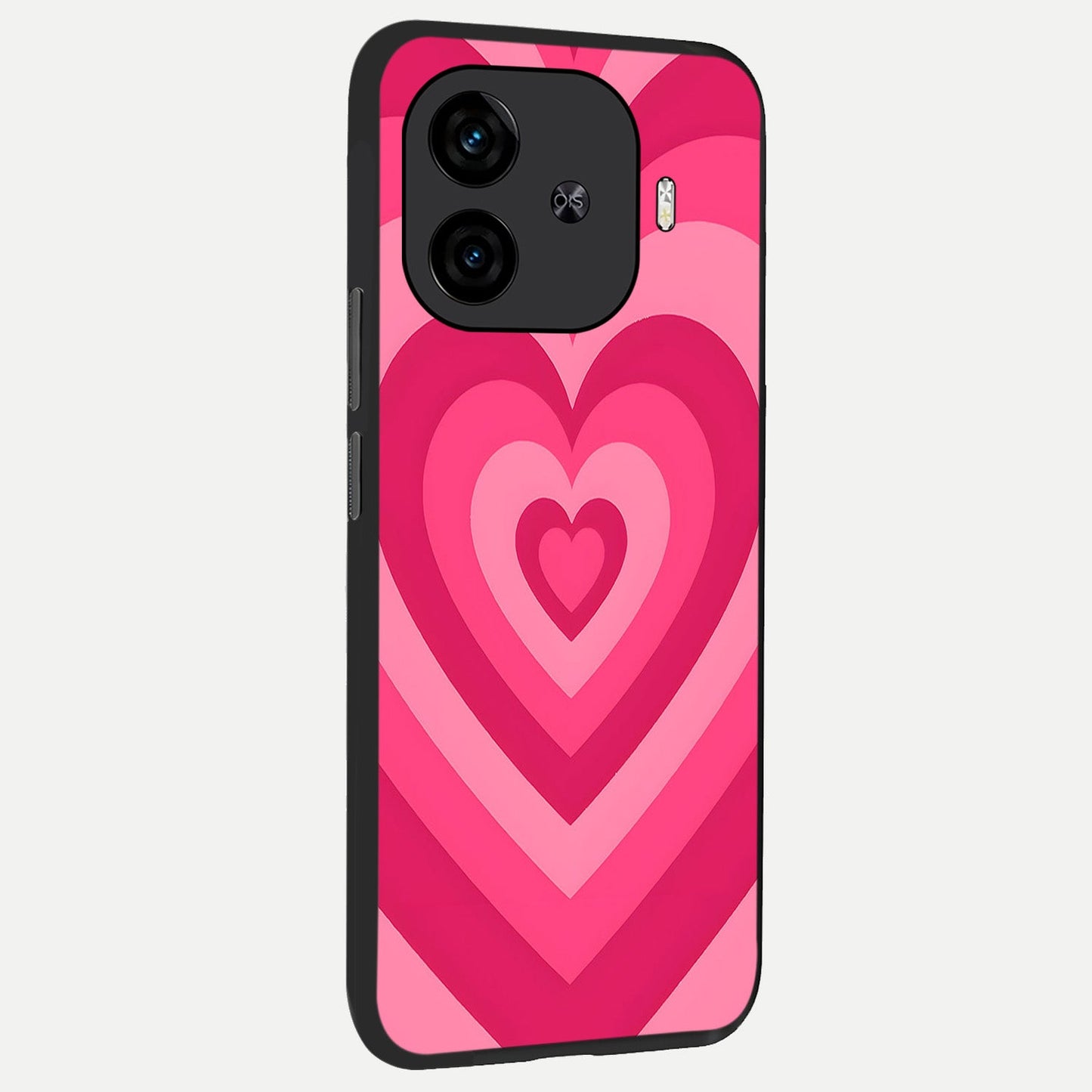 Layered Love Hearts back cover for  iQOO Z9 Turbo slim fit glass case with vibrant aesthetic design