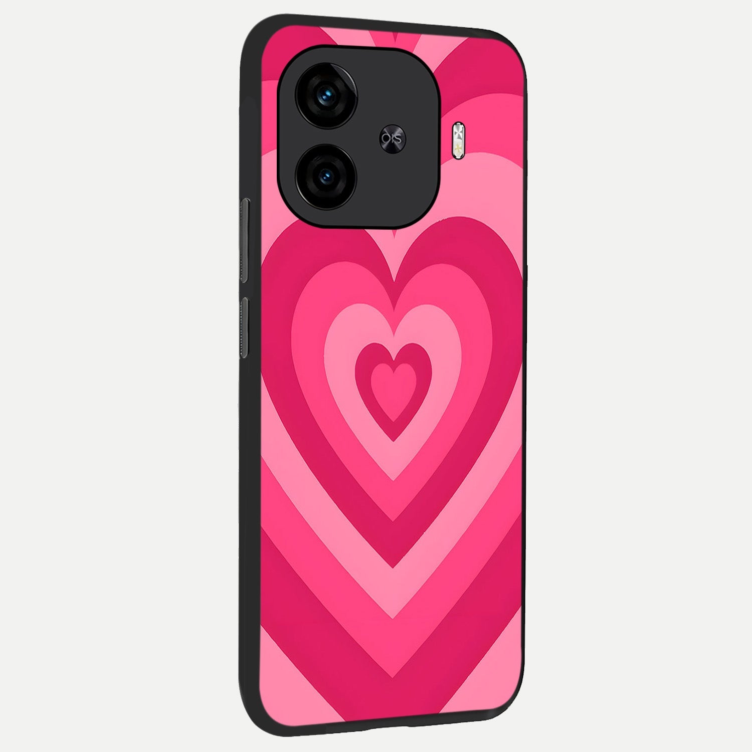  Layered Love Hearts back cover for  iQOO Z9 Turbo slim fit glass case with vibrant aesthetic design