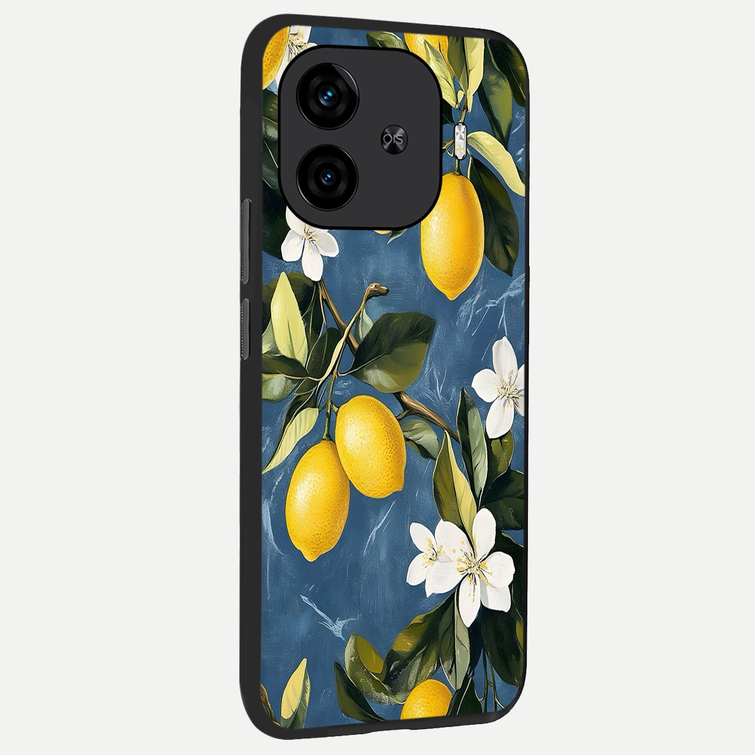  Lemon Dream Garden back cover for  iQOO Z9 Turbo slim fit glass case with vibrant aesthetic design