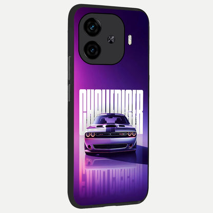  Midnight Muscle Ride back cover for  iQOO Z9 Turbo slim fit glass case with vibrant aesthetic design