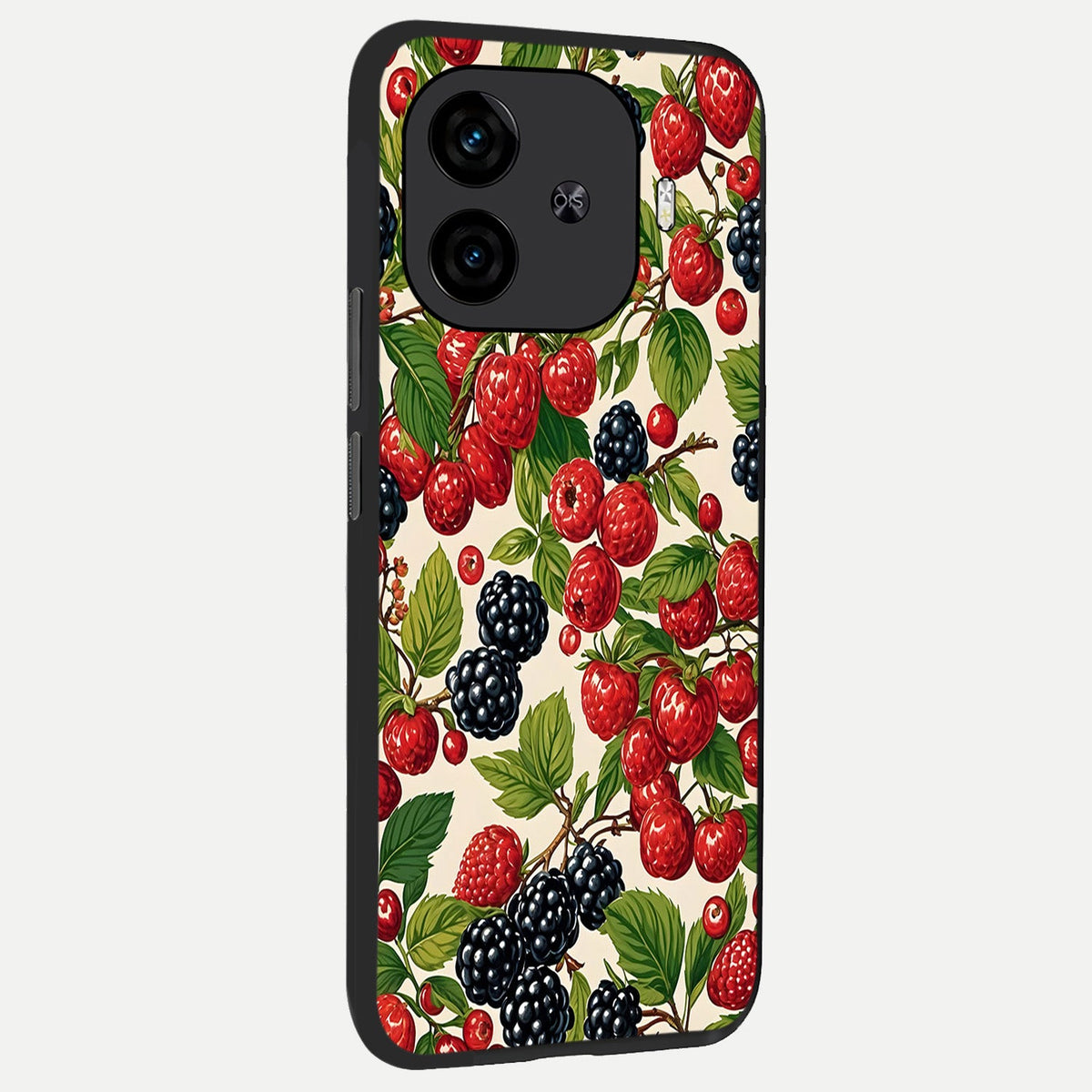  Mixed Berry Collage back cover for  iQOO Z9 Turbo slim fit glass case with vibrant aesthetic design