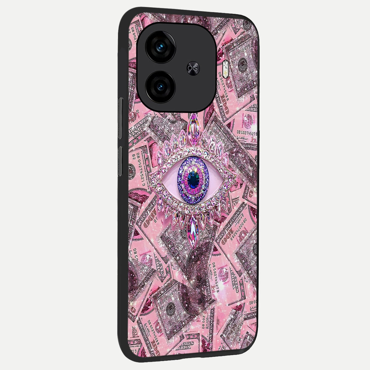  Money Eye Luxe back cover for  iQOO Z9 Turbo slim fit glass case with vibrant aesthetic design