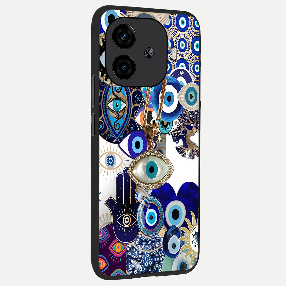  Mystic Charm Eye back cover for  iQOO Z9 Turbo slim fit glass case with vibrant aesthetic design