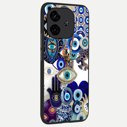  Mystic Charm Eye back cover for  iQOO Z9 Turbo slim fit glass case with vibrant aesthetic design