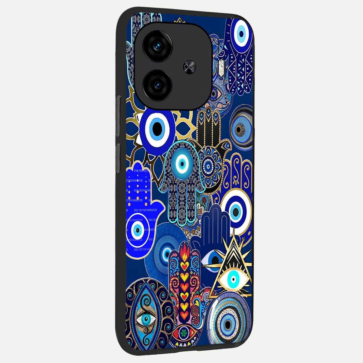  Mystic Palm Guard back cover for  iQOO Z9 Turbo slim fit glass case with vibrant aesthetic design