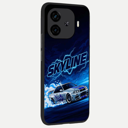  Neon Drift Beast back cover for  iQOO Z9 Turbo slim fit glass case with vibrant aesthetic design