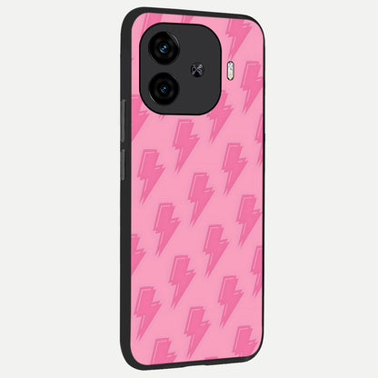  Pink Moo Magic back cover for  iQOO Z9 Turbo slim fit glass case with vibrant aesthetic design