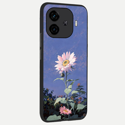  Pink Shells Outline back cover for  iQOO Z9 Turbo slim fit glass case with vibrant aesthetic design