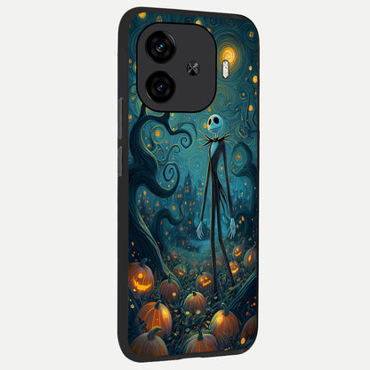  Pumpkin Moonlight Tale back cover for  iQOO Z9 Turbo slim fit glass case with vibrant aesthetic design