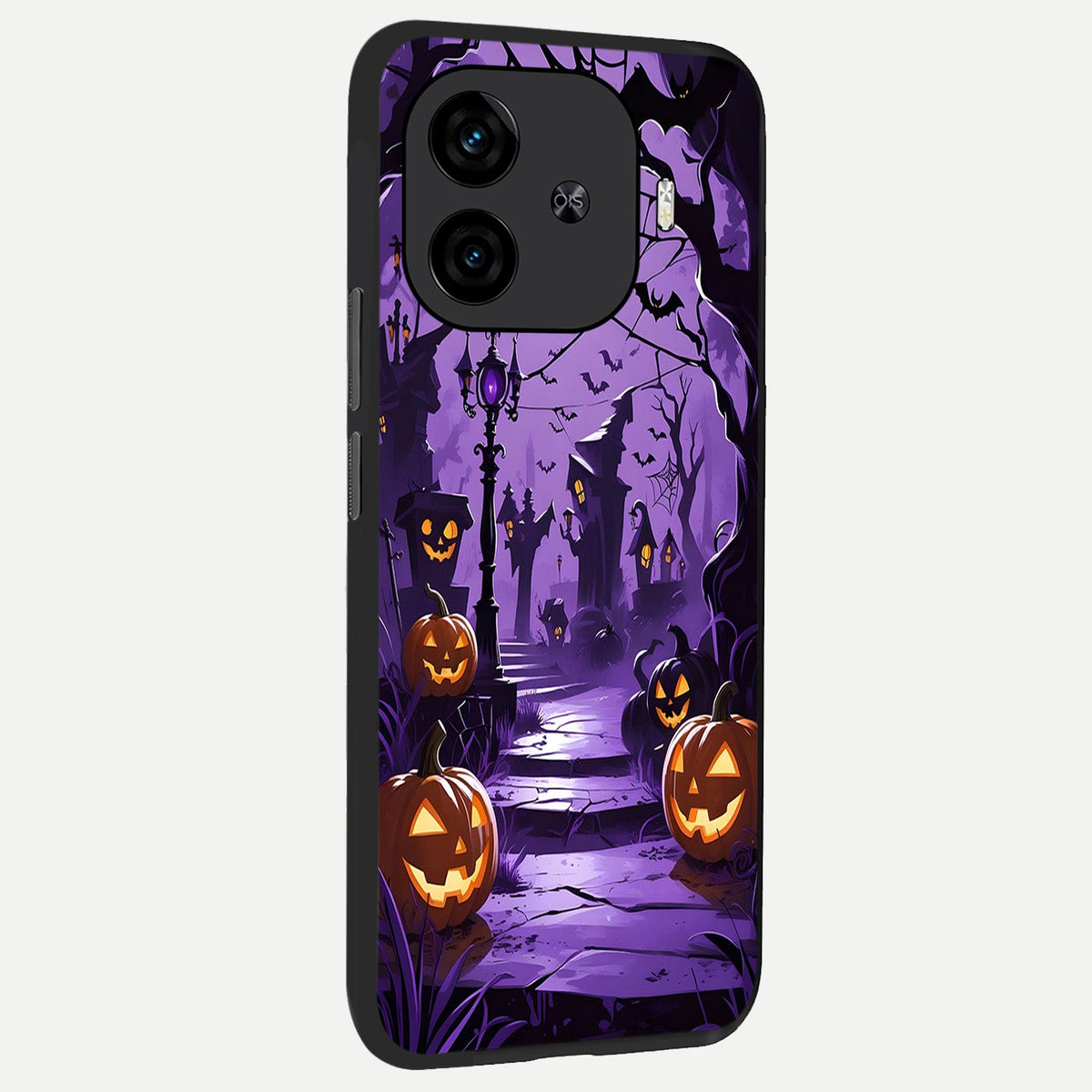  Pumpkin Patch Halloween back cover for  iQOO Z9 Turbo slim fit glass case with vibrant aesthetic design