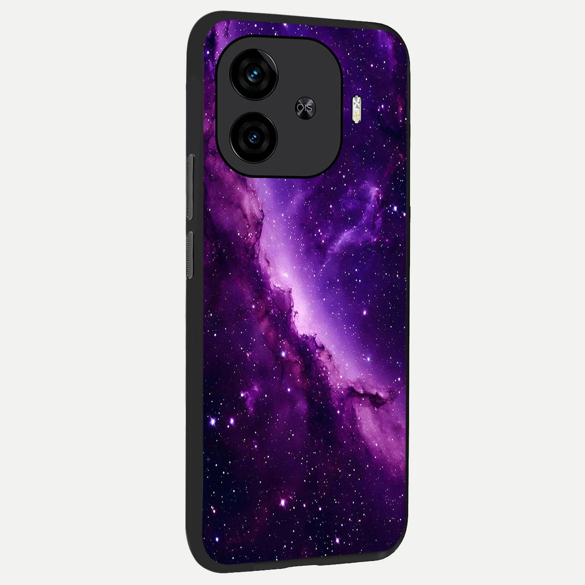  Purple Shade Sky back cover for  iQOO Z9 Turbo slim fit glass case with vibrant aesthetic design