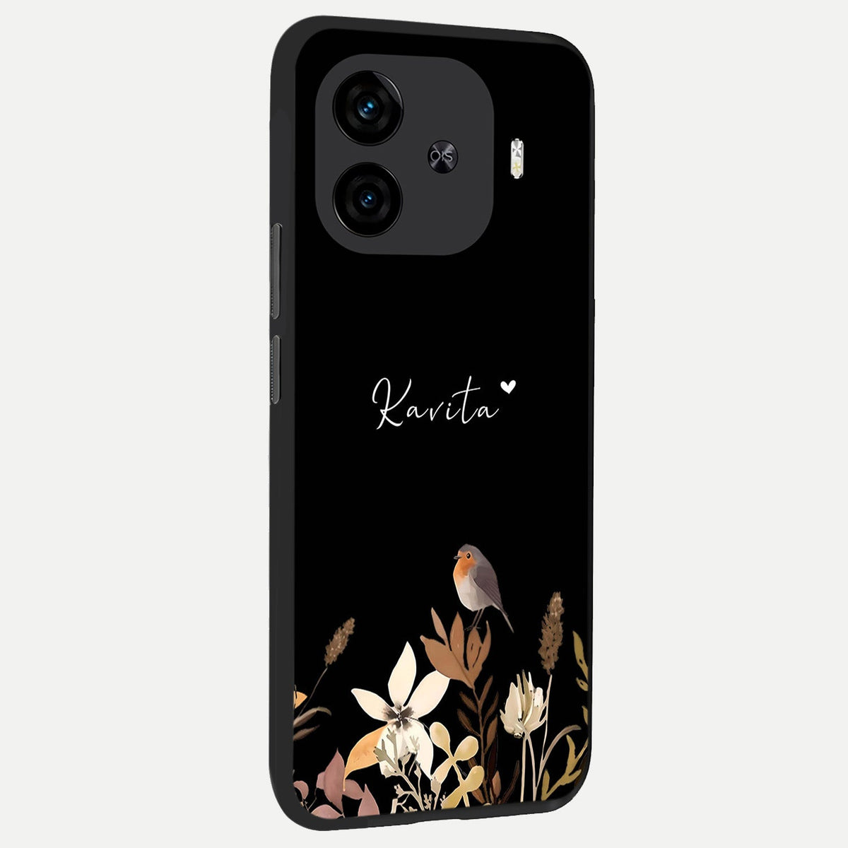  Quiet Garden Tune Custom Name back cover for  iQOO Z9 Turbo slim fit glass case with vibrant aesthetic design