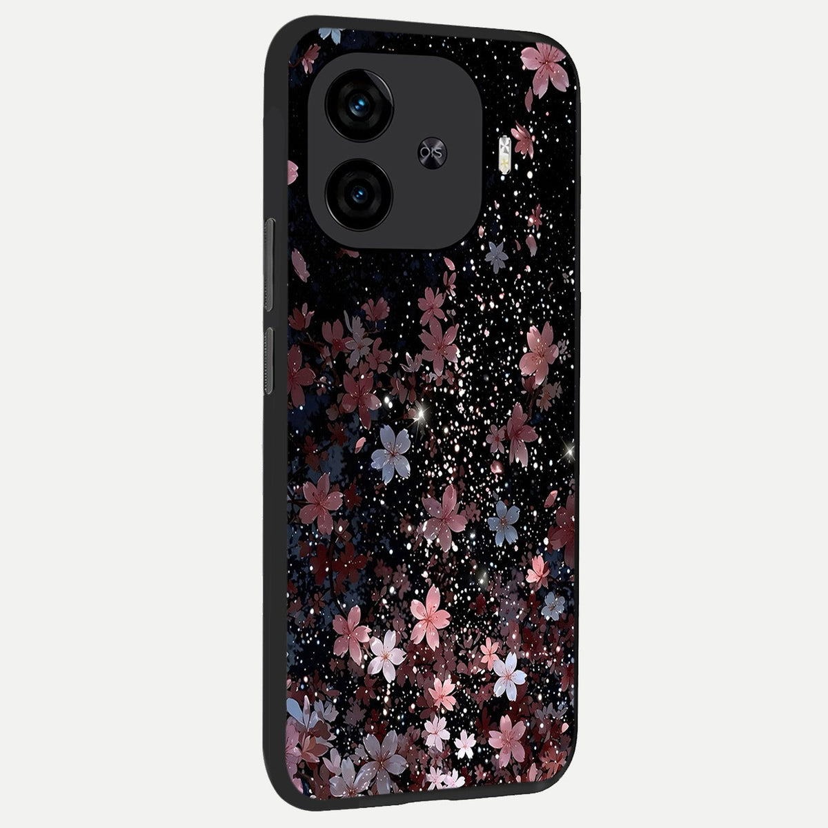  Starlit Flower Dreams back cover for  iQOO Z9 Turbo slim fit glass case with vibrant aesthetic design
