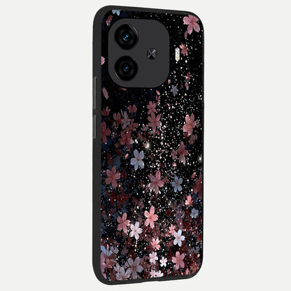  Starlit Flower Dreams back cover for  iQOO Z9 Turbo slim fit glass case with vibrant aesthetic design