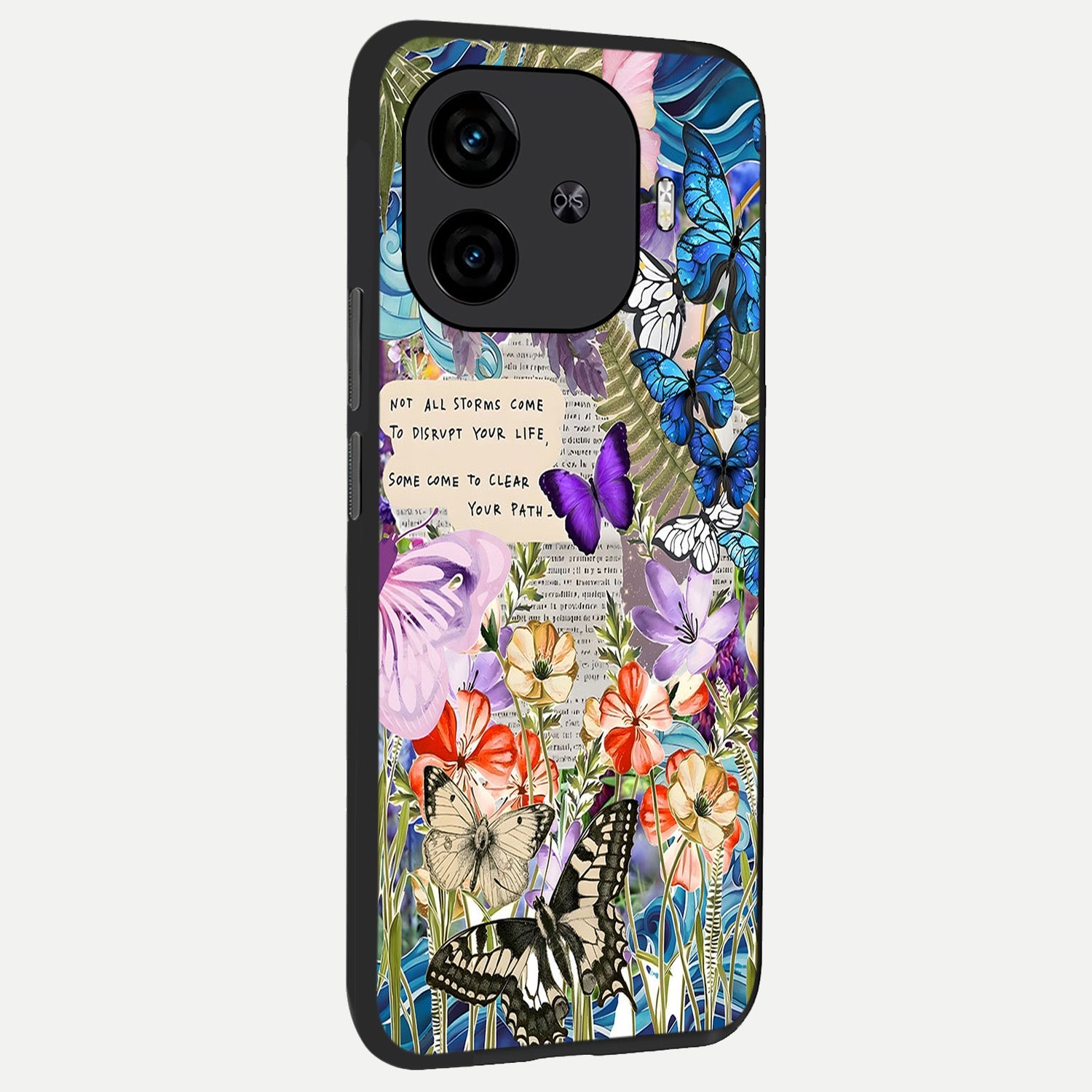  Storm Path Bloom back cover for  iQOO Z9 Turbo slim fit glass case with vibrant aesthetic design
