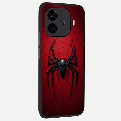  Superhero Web Emblem back cover for  iQOO Z9 Turbo slim fit glass case with vibrant aesthetic design
