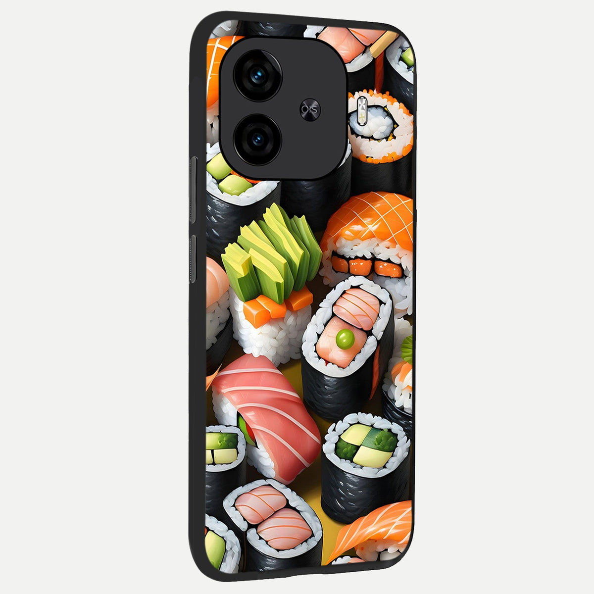  Sushi Food Pattern back cover for  iQOO Z9 Turbo slim fit glass case with vibrant aesthetic design