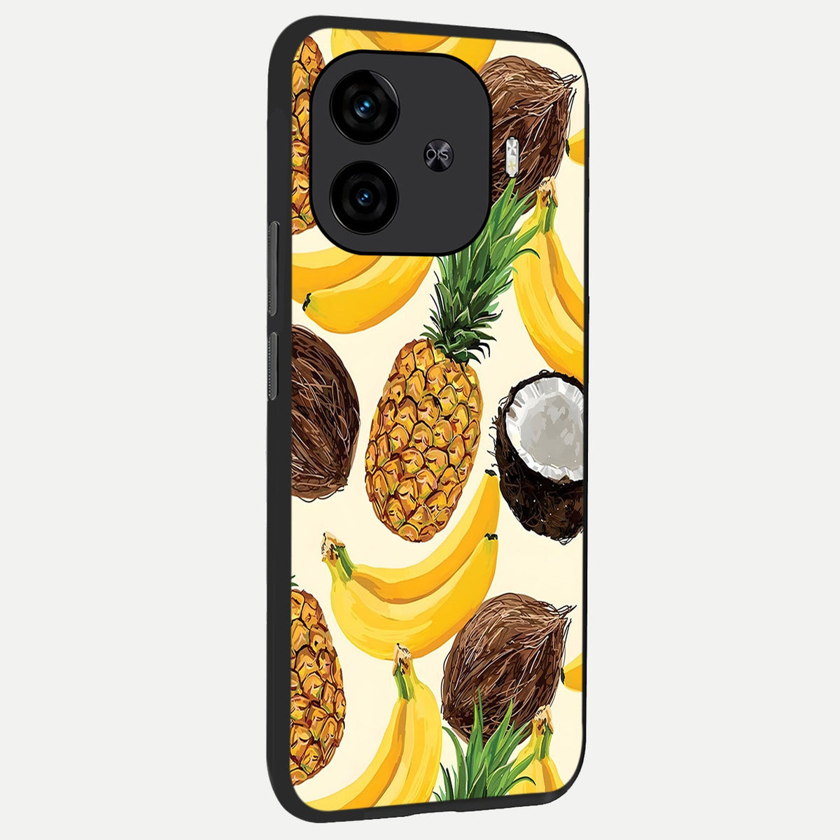  Tropical Fruit Mood back cover for  iQOO Z9 Turbo slim fit glass case with vibrant aesthetic design