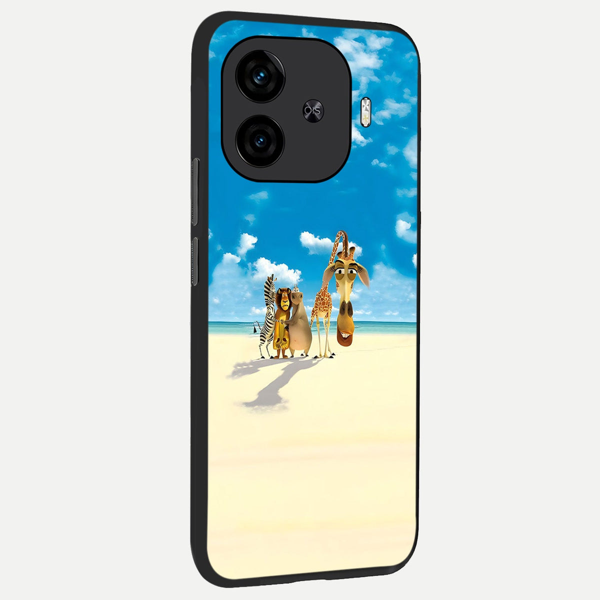  Tropical Fun Squad back cover for  iQOO Z9 Turbo slim fit glass case with vibrant aesthetic design