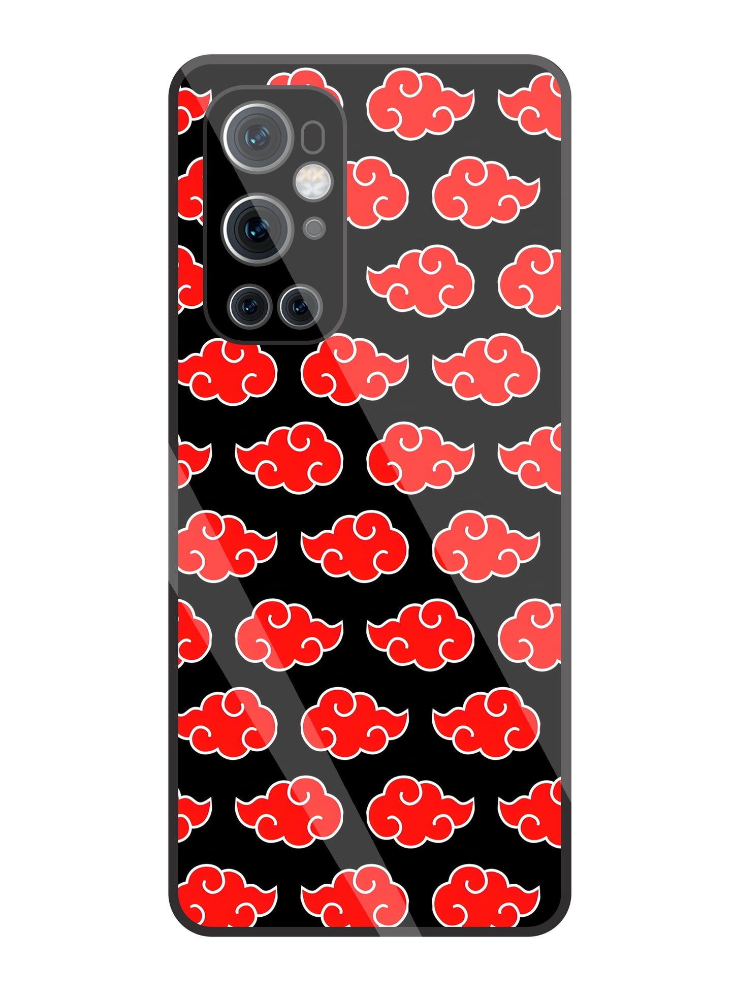 Japanese Clouds Seamless Pattern Glass Case For OnePlus 9 Pro
