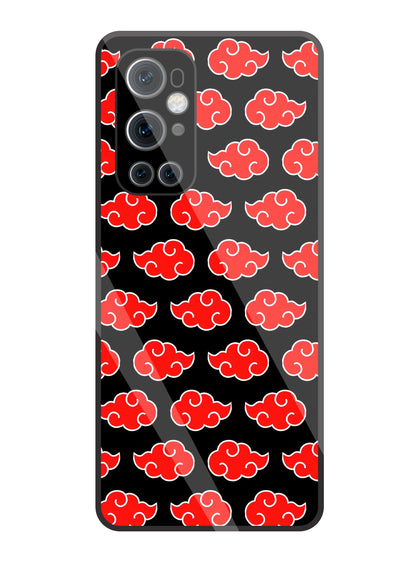 Japanese Clouds Seamless Pattern Glass Case For OnePlus 9 Pro