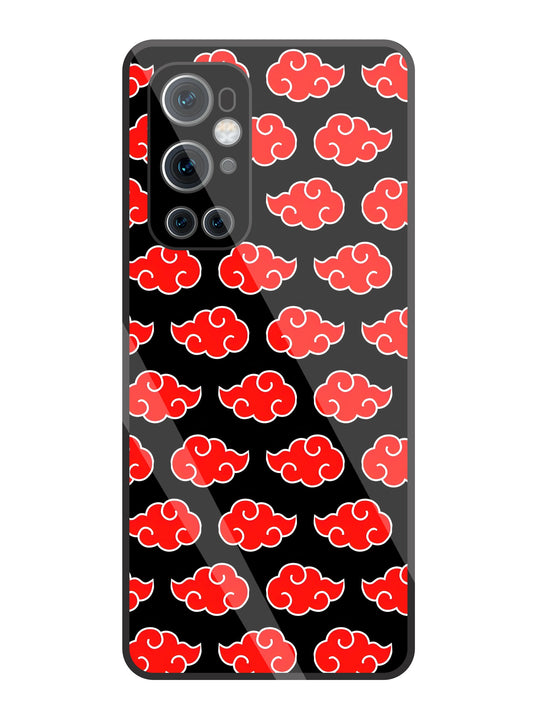 Japanese Clouds Seamless Pattern Glass Case For OnePlus 9 Pro