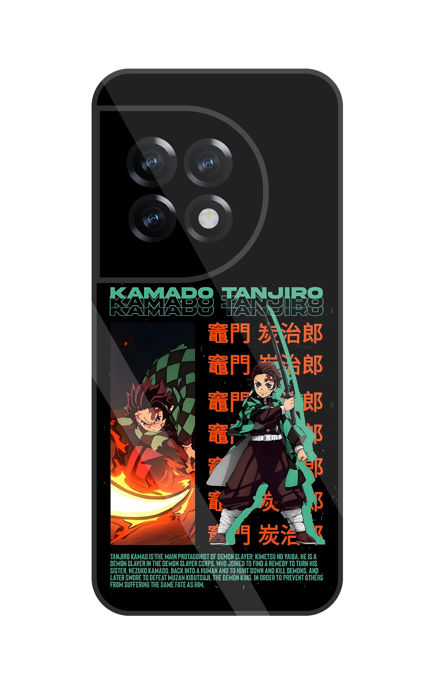 Kamado Tanjiro Glass Case For Oneplus 11R