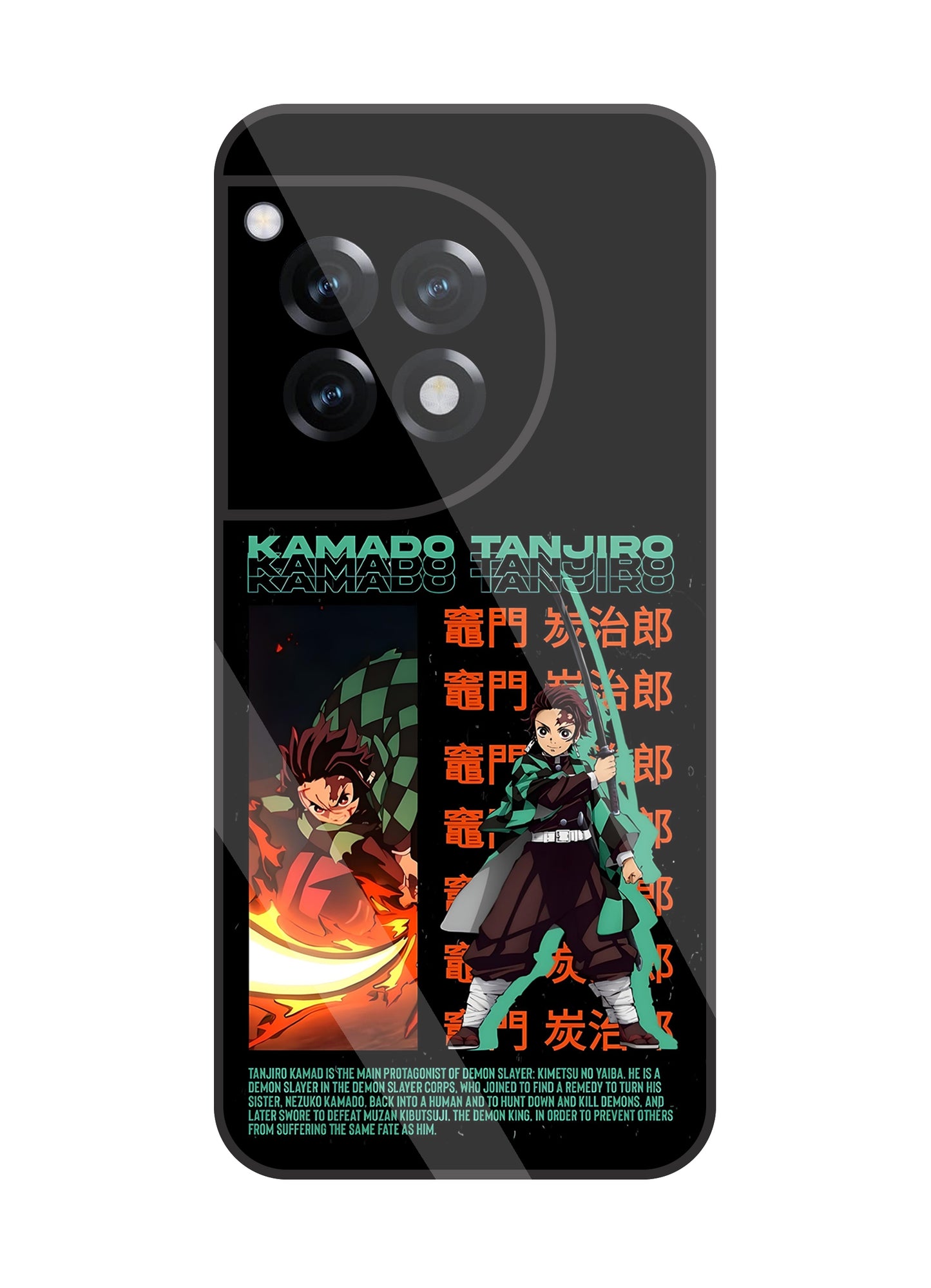 Kamado Tanjiro Glass Case For Oneplus 12R