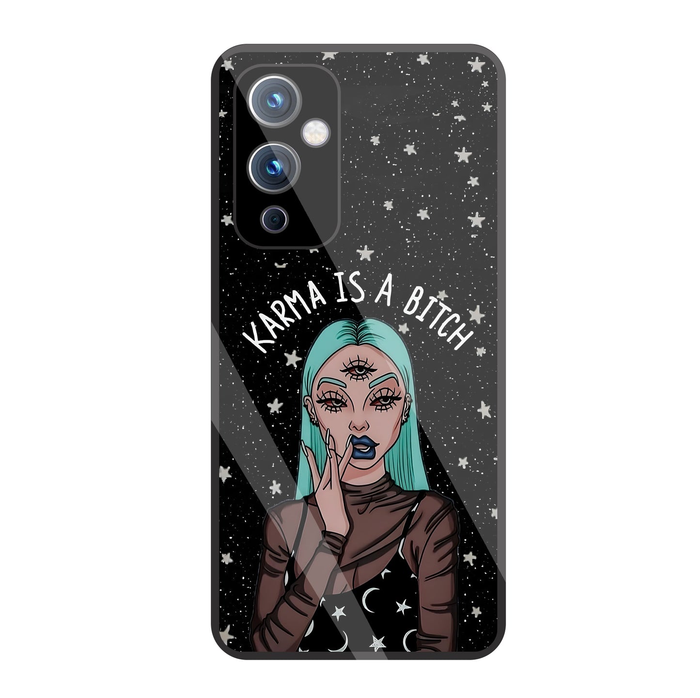 Karma Is A Bitch Glass Case For OnePlus 9