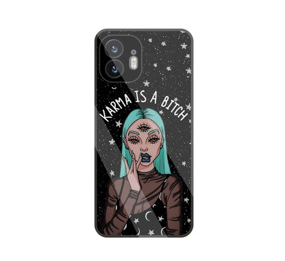 Karma Is A Bitch glass Case For Nothing Phone 2