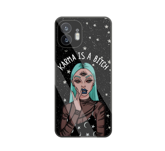 Karma Is A Bitch glass Case For Nothing Phone 2