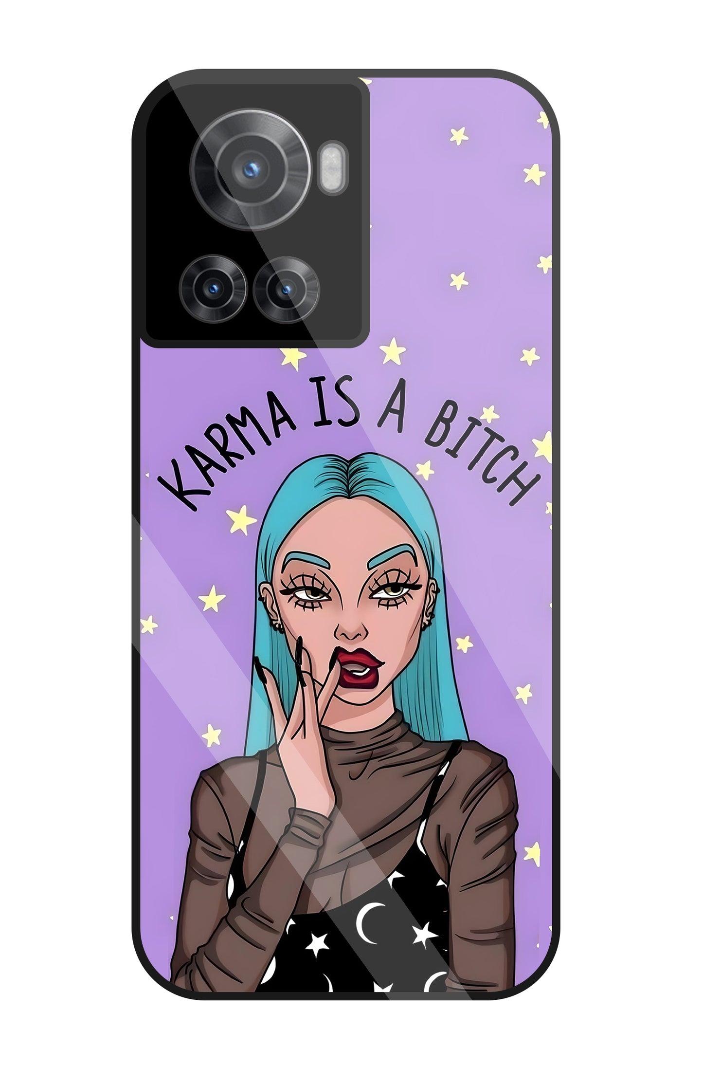 Karma is a Bitch Levender Glass Case For OnePlus 10R