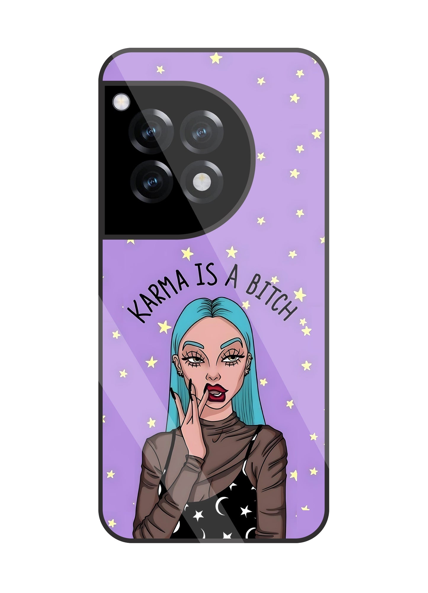 Karma is a Bitch Levender Glass Case For OnePlus 12R