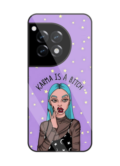 Karma is a Bitch Levender Glass Case For OnePlus 12R