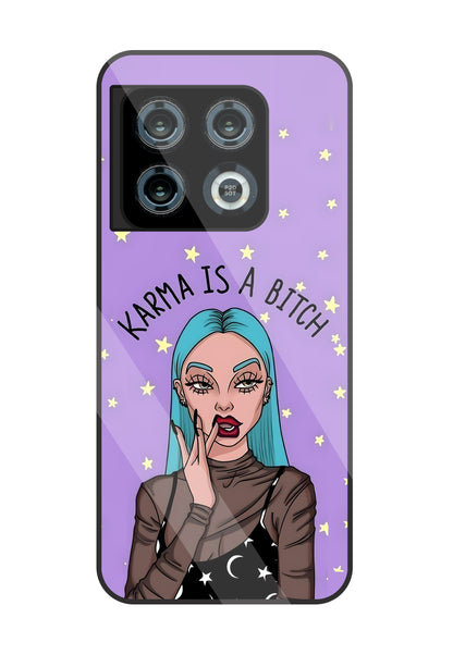 Karma is a Bitch Levender Glass Case For OnePlus 10 Pro