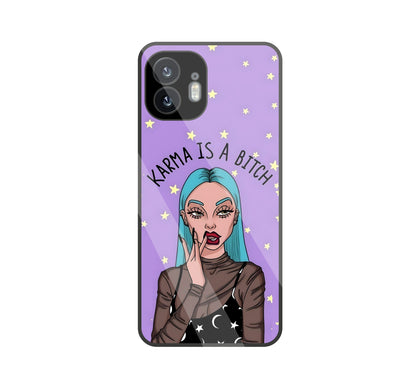 Karma is a Bitch Levender glass Case For Nothing Phone 2