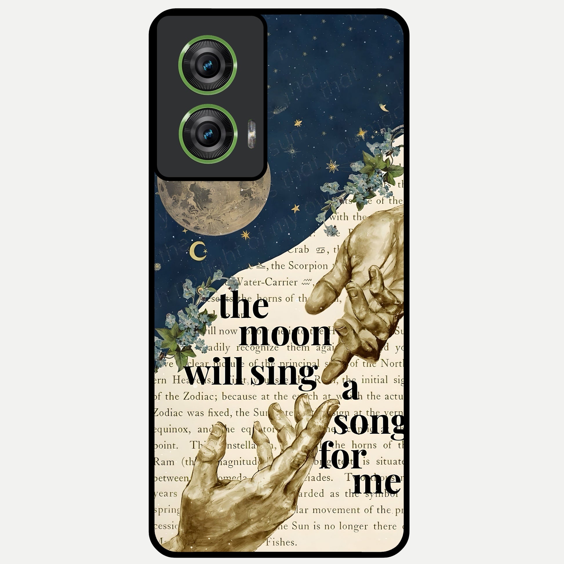  Aesthetic Divine Glass Case For Moto Edge 50 Fusion back cover – full design glossy printed glass finish