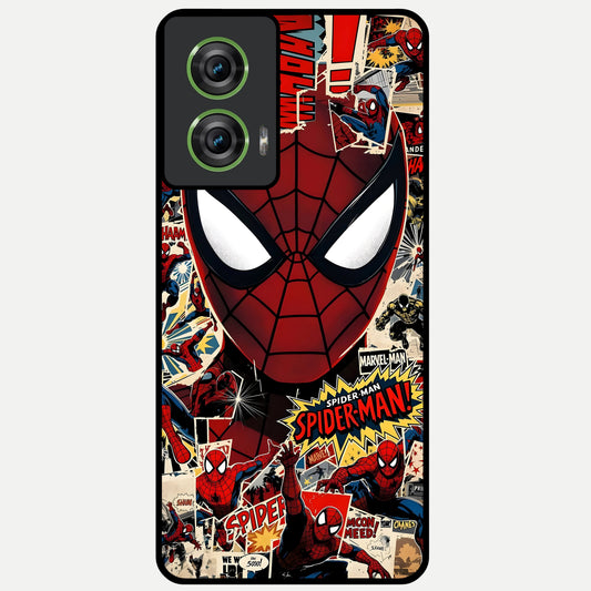  Aesthetic Wonder Spider Glass Case For Moto Edge 50 Fusion back cover – full design glossy printed glass finish