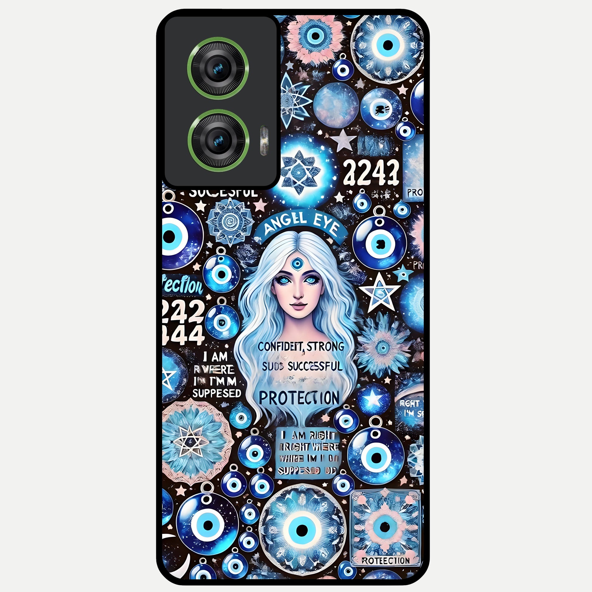  Angel Aura Shield Glass Case For Moto Edge 50 Fusion back cover – full design glossy printed glass finish