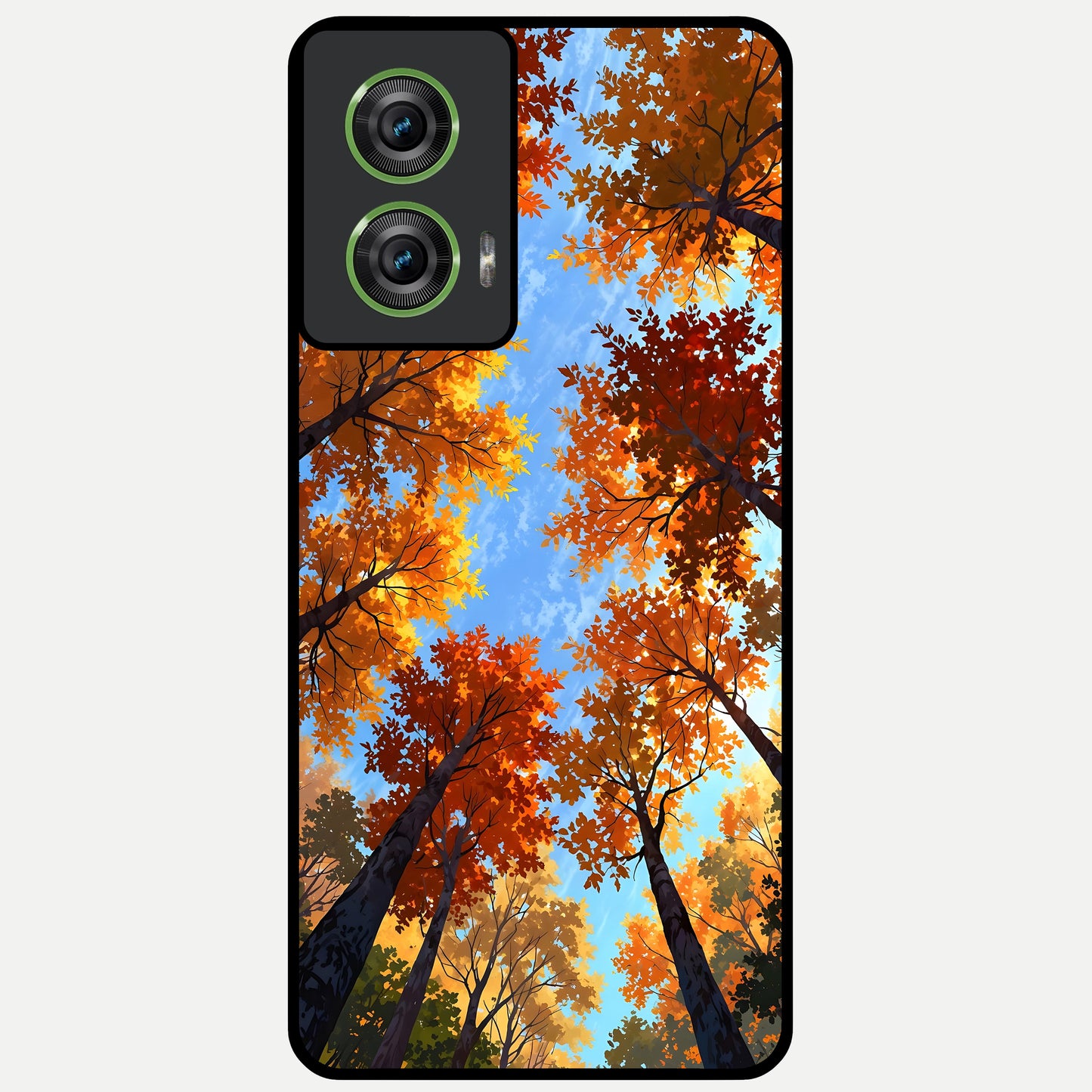  Autumn Sky Rise Glass Case For Moto Edge 50 Fusion back cover – full design glossy printed glass finish
