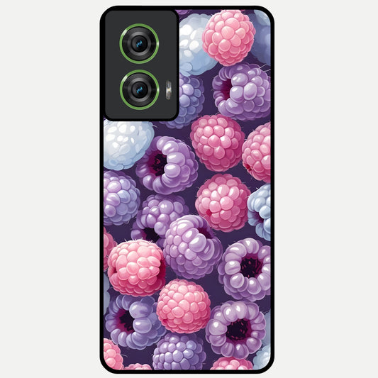  Berry Candy Pop Glass Case For Moto Edge 50 Fusion back cover – full design glossy printed glass finish