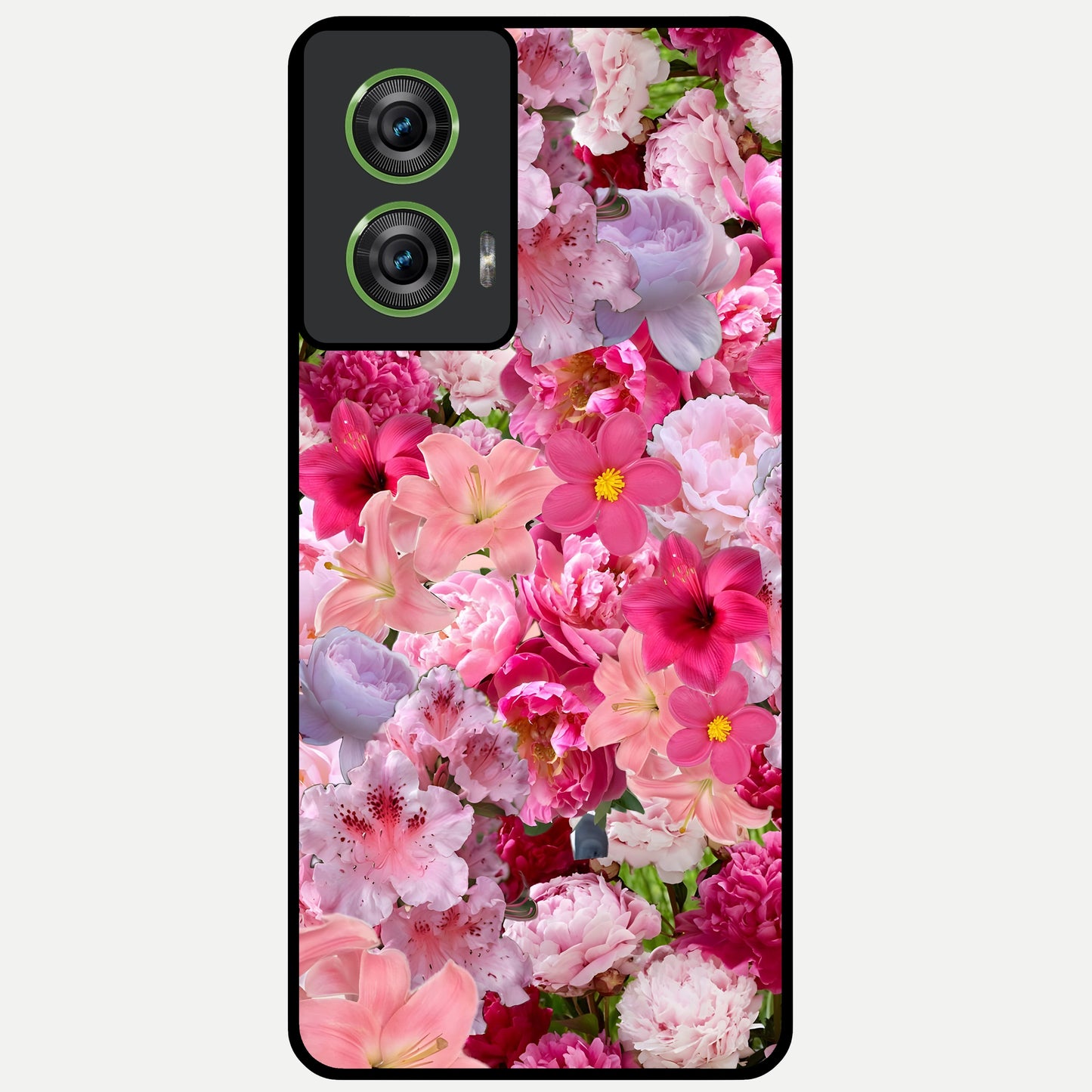  Bloom Crush Fantasy Glass Case For Moto Edge 50 Fusion back cover – full design glossy printed glass finish