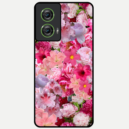  Bloom Crush Fantasy Glass Case For Moto Edge 50 Fusion back cover – full design glossy printed glass finish