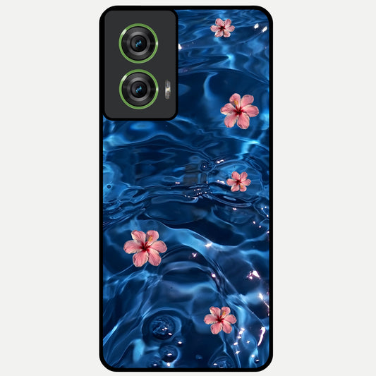  Bloom Thread Art Glass Case For Moto Edge 50 Fusion back cover – full design glossy printed glass finish