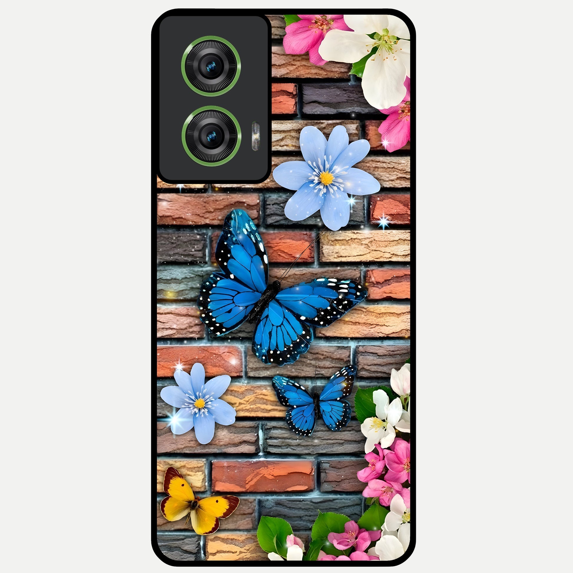  Brick Bloom Flight Glass Case For Moto Edge 50 Fusion back cover – full design glossy printed glass finish